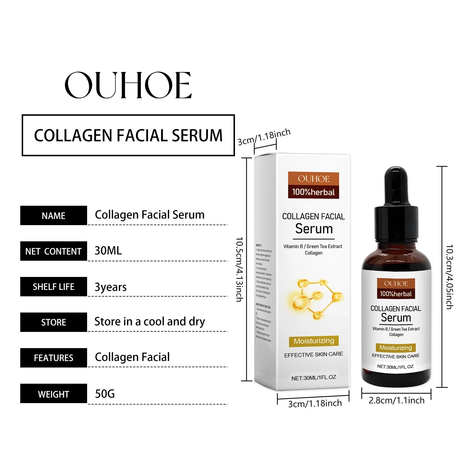 30ML Collagen Face Serum Daily Moisturizing Boosts Skin Elasticity Remove Wrinkles Smoothing Improve Texture Enhance Gloss Tightening Facial Serum Oasis Select