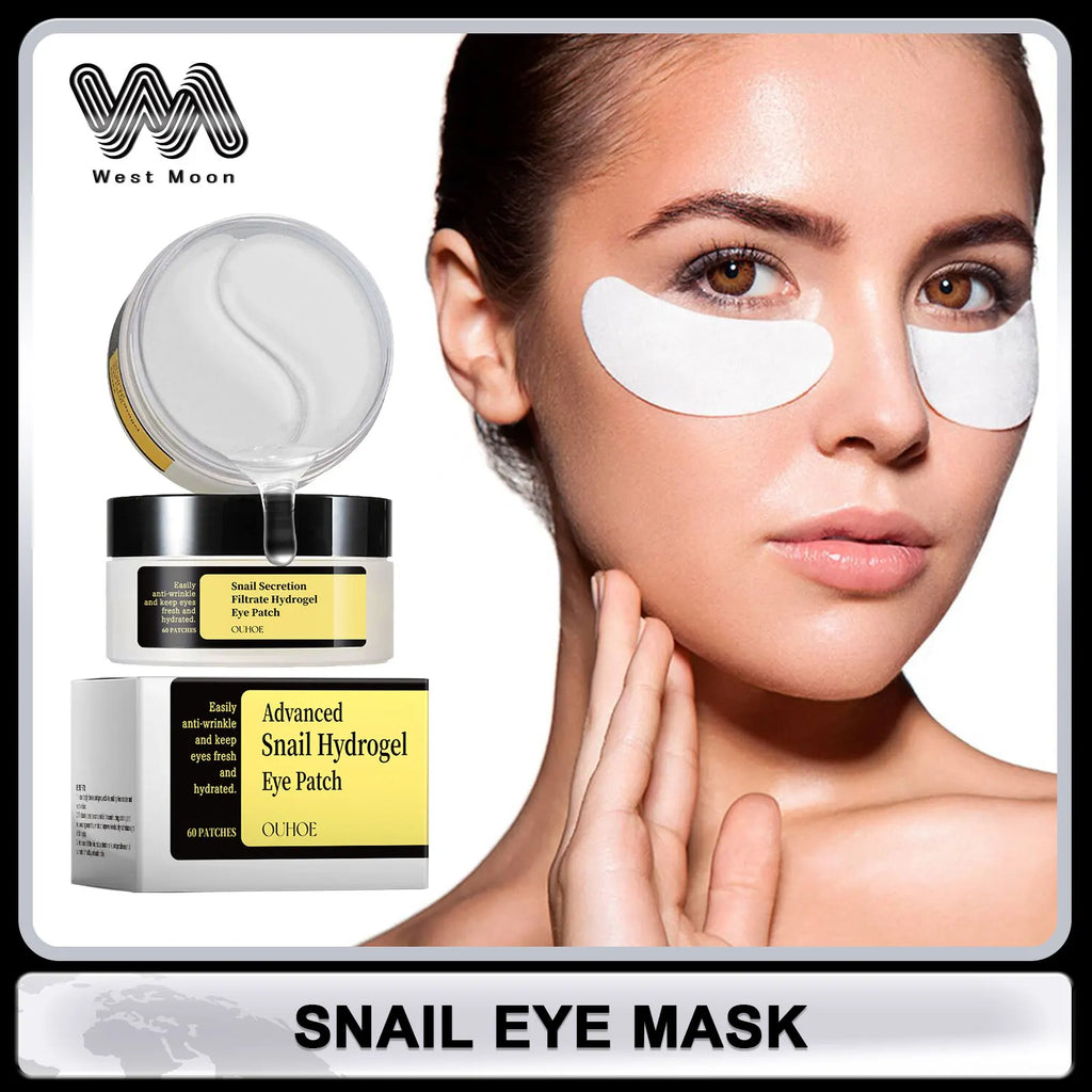 OUHOE Snail Eye Mask Moisturizing Eye Patches Firming Lifting Puffiness Remove Dark Circles and Eye Bags Eyes Skincare Products Oasis Select