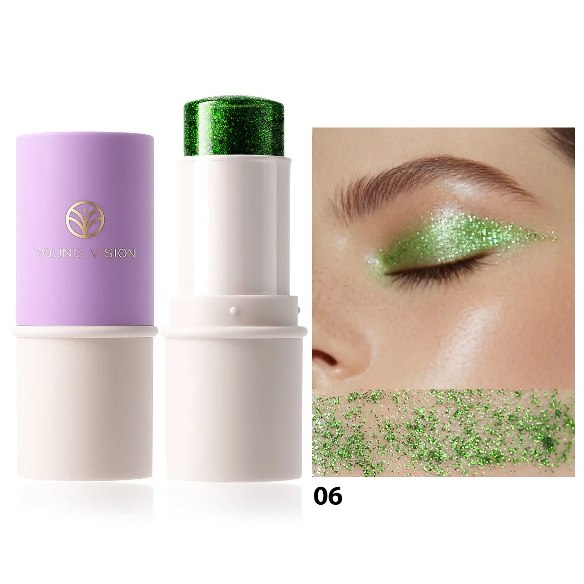 7-Color Face & Body Glitter Stick – Waterproof Festival Makeup