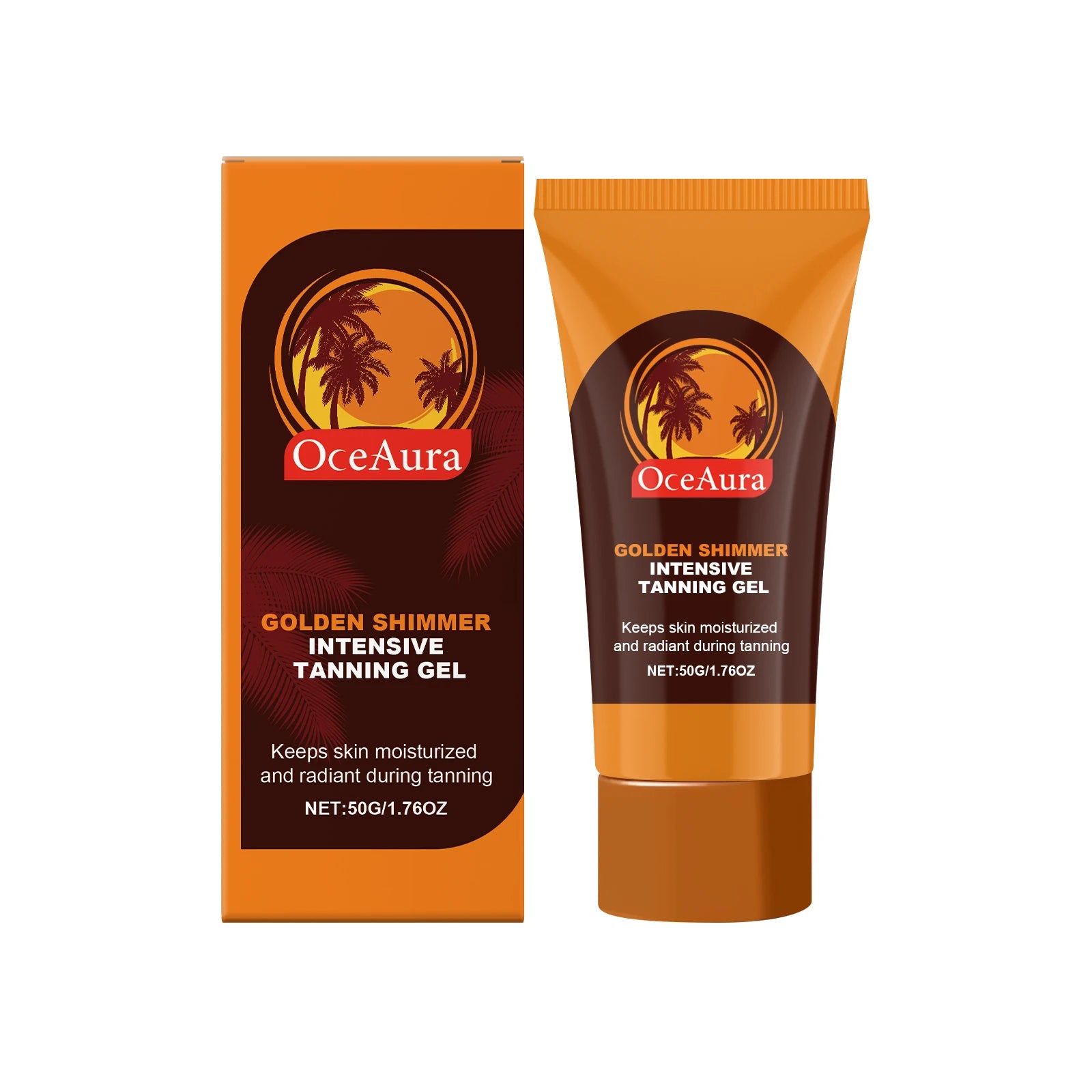 50G Golden Shimmer Body Tanning Gel Moisturizing Nourishing Natural Tanning Bronzer Wheated Skin Beach Sunless Tanning Lotion Oasis Select 50g United States