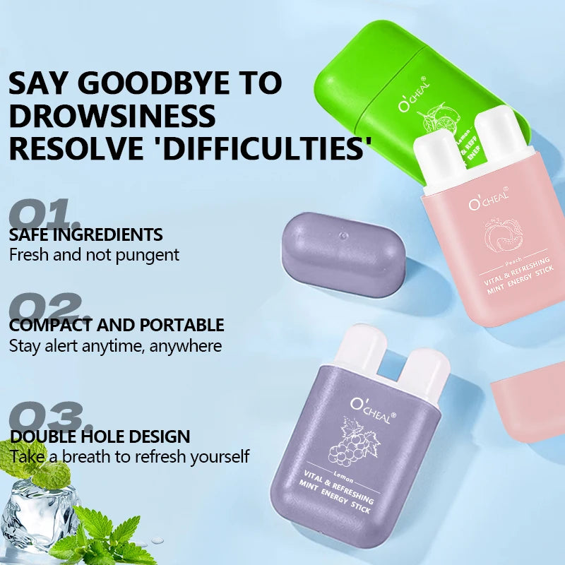 O'cheal Double Hole Cooling Mint Energizing Inhaler Stick Aromatherapy Inhaler Stick Oasis Select