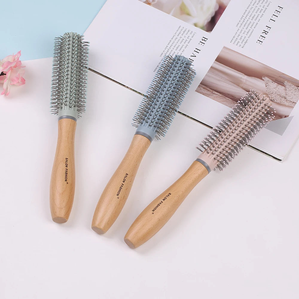 Wooden handle hair comb Hair Curling Brush Anti Static Air Cushion Brush Anti Detangling HairBrush Salon Styling Hair Tools Oasis Select