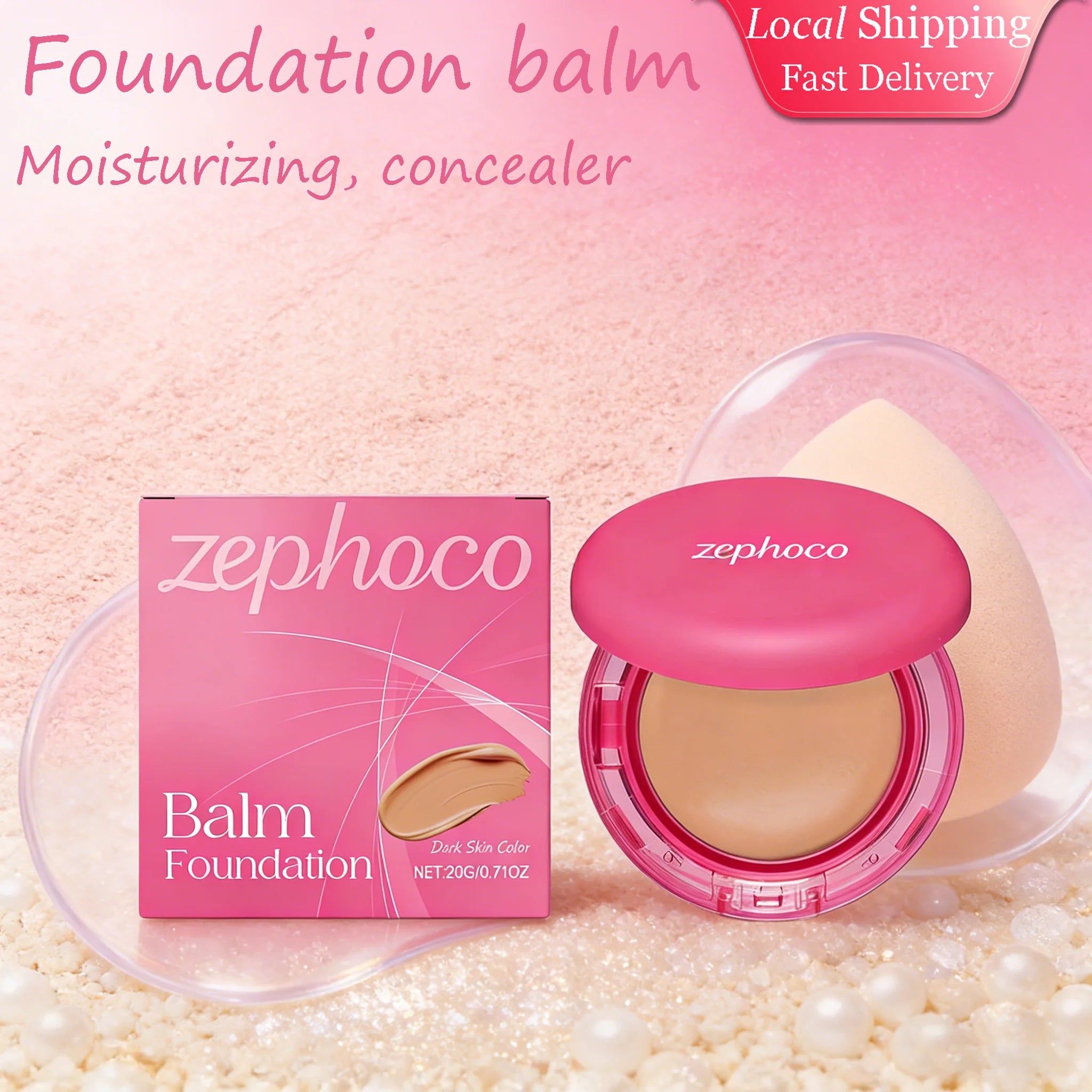 4 Color Moisturizing Face Concealer Foundation Balm Oil Control High Coverage Matte BB Cream Invisible Pores Lasting Foundation Oasis Select