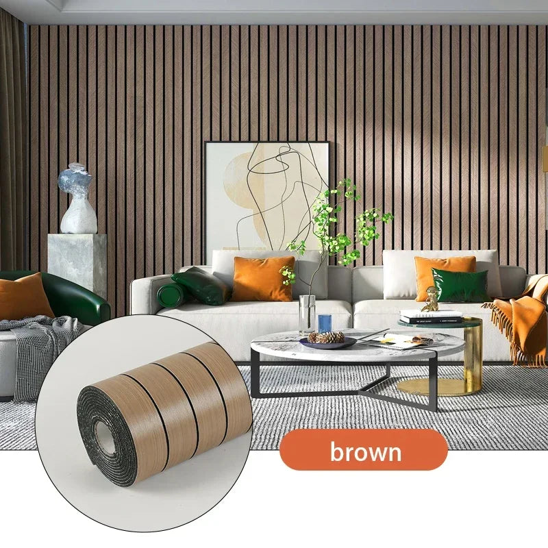40cm X 3m Roll Of Self-Adhesive Foam Wall Stickers Peelable 3D Wall Stickers Easy To DIY Suitable For Ceiling And Living Rooms. Oasis Select brown 40cmX3m