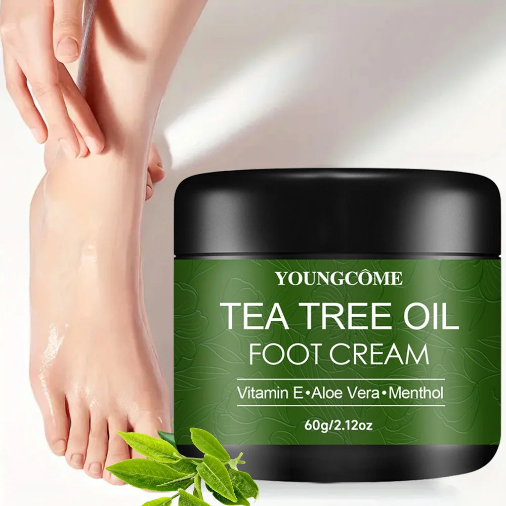 Foot moisturizer with aloe vera and tea tree oil to deeply nourish the skin, for dry and rough skin, daily hand and foot care Oasis Select