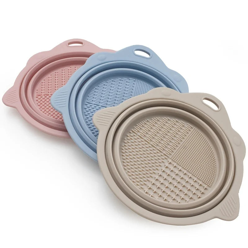 Makeup Brush Cleaner Cleaning Bowl Brush Tool Set Thorough Cleaning Without Hurting Bristles Wet & Dry Powder Puff Dry Cleaner Oasis Select