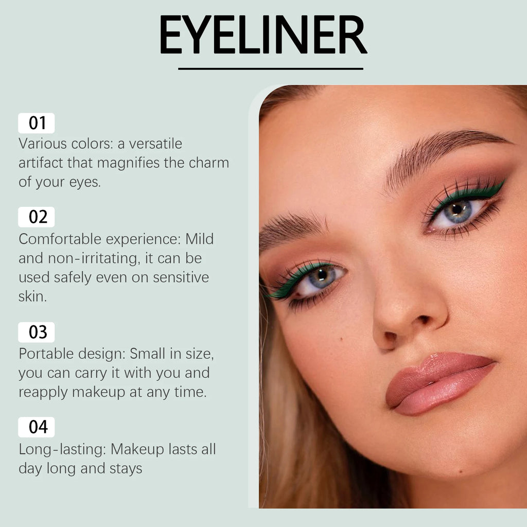 EELHOPE Waterproof Eyeliner Colours Lasting Sweatproof Quick Drying Smooth Black Liquid Eyeliner Natural Makeup Tools Cosmetics Oasis Select