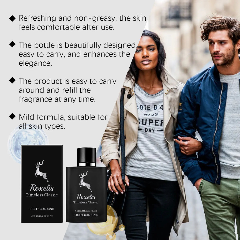 Roxelis Classic Cologne Pheromone Flirting Romantic Dating Atmosphere Lasting Light Fragrance Refreshing Men Gift Woody Perfume Oasis Select