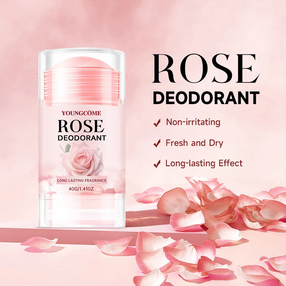 Pink Rose Essentials Deodorant Stick Long Lasting Fragrance Fragrance Oil Deodorant Cream Dating Aroma Perfume Cooling armpit Oasis Select