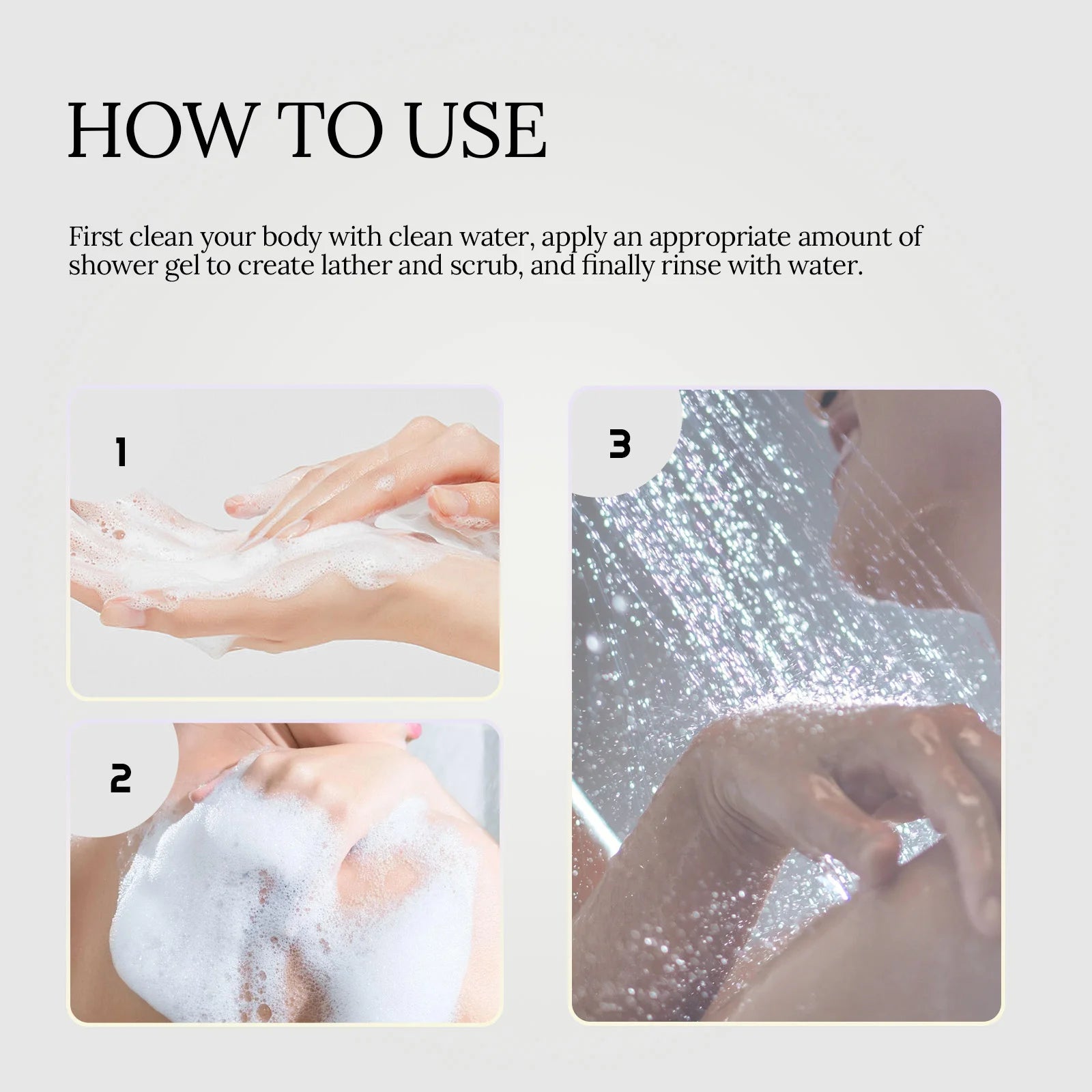 100ML Niacinamide Body Shower Gel Gentle Cleaning Skin Remove Dead Skin Pore Shrink Enhance Smoothness Glowing Body Washing Gel Oasis Select