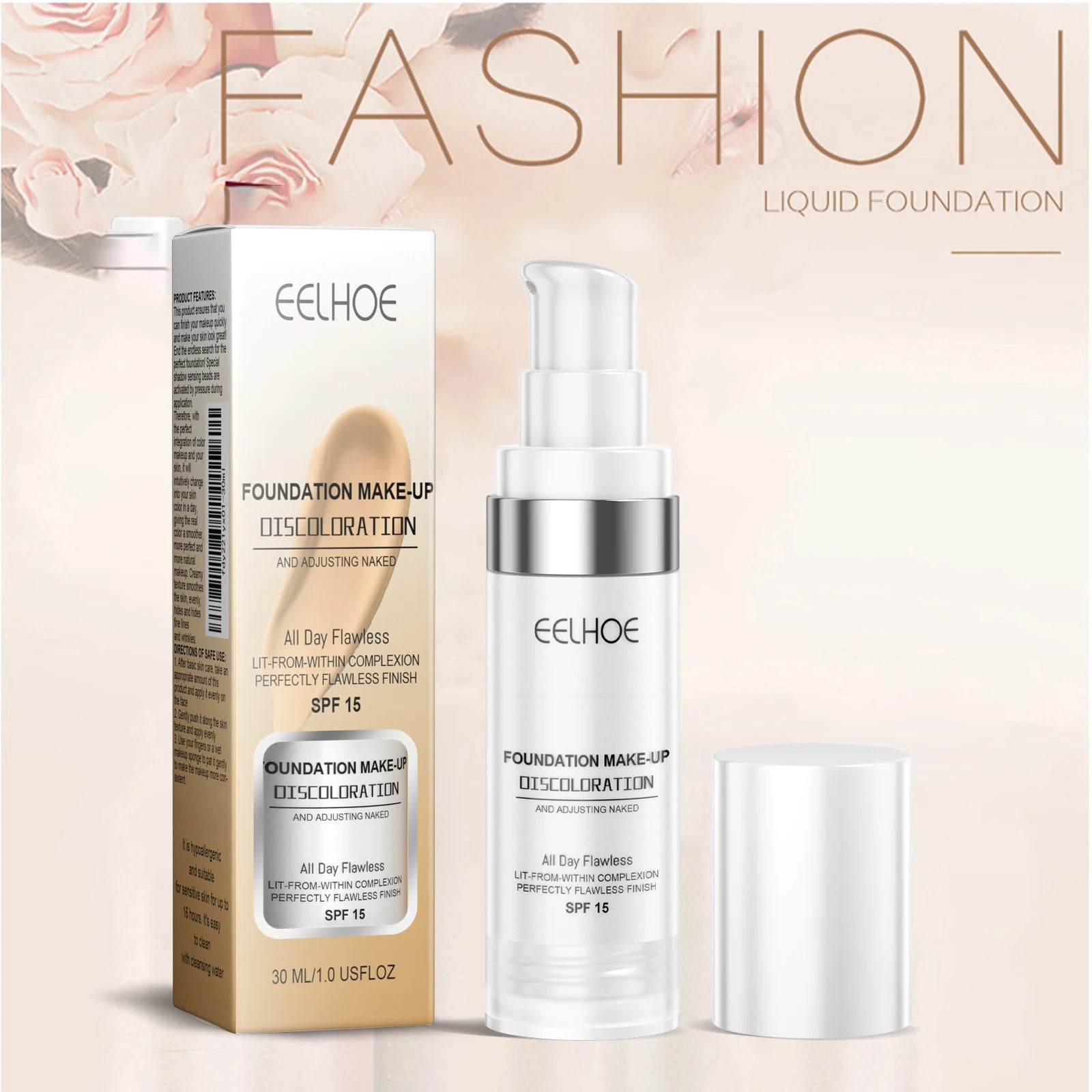 EELHOE Color Changing Makeup Foundation Lasting Moisturizing Non-greasy Matte Concealer Sweatproof Natural Brightening Makeup Oasis Select