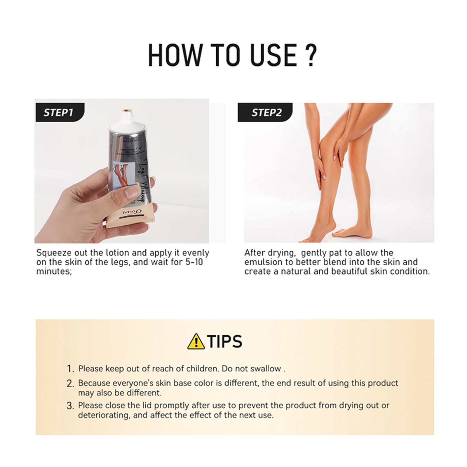 O'CHEAL Leg Body Makeup Cream – Waterproof Coverage Foundation