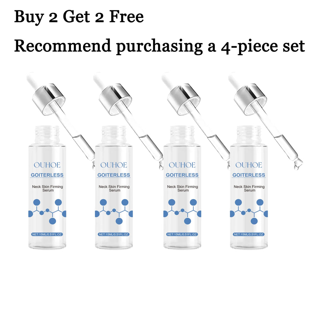 15ML Neck Skin Care Serum Deep Hydrating Fade Fine Lines Firming Enhance Skin Elasticity Lifting Tightening Improve Roughness Glowing Neck Serum Oasis Select 4 pcs United States