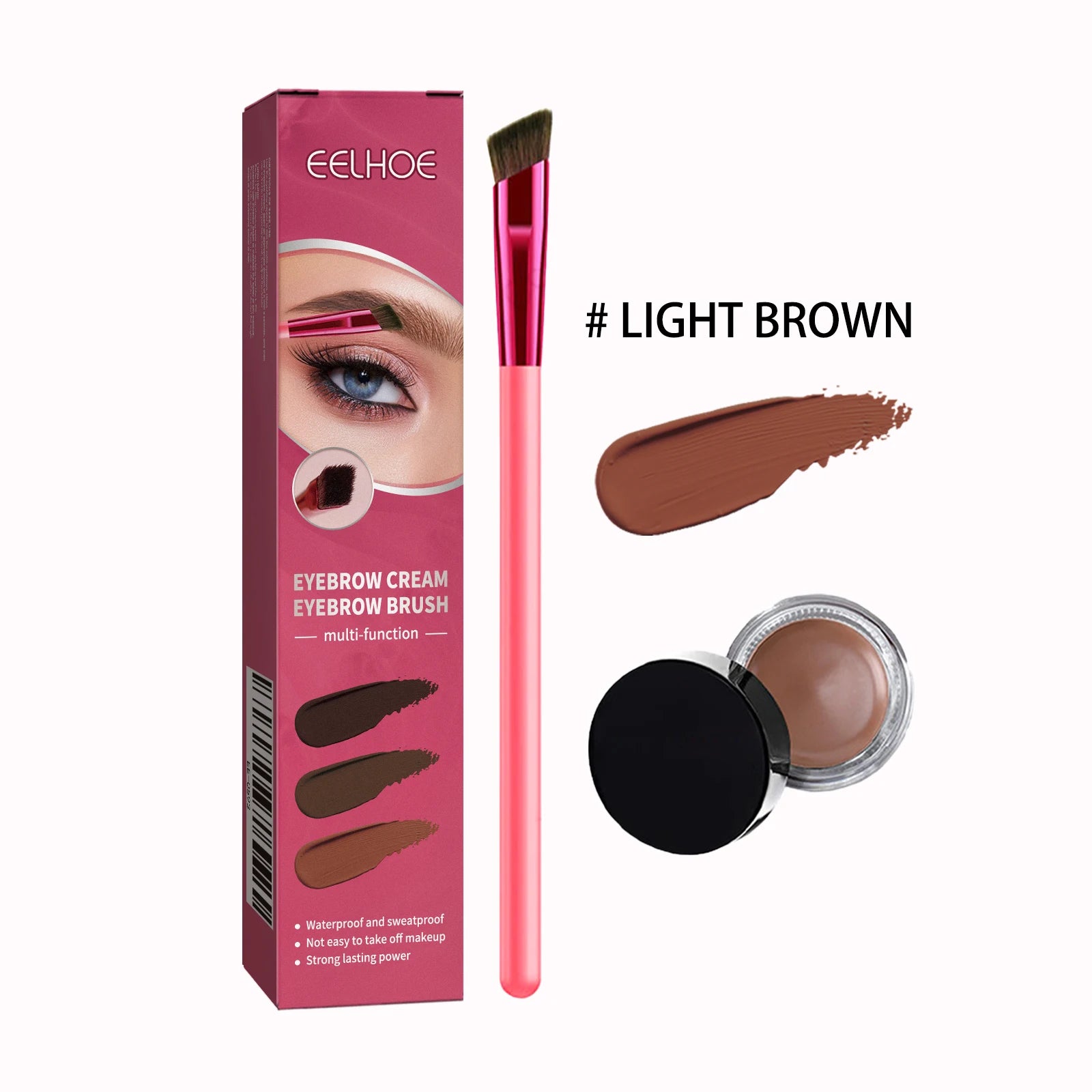 EELHOE Eyebrow Cream Set Multi Function Tint Eyeliner Eyebrows Waterproof Long-lasting Eye Makeup Realistic Eyebrow Makeup Set Oasis Select Light brown United States