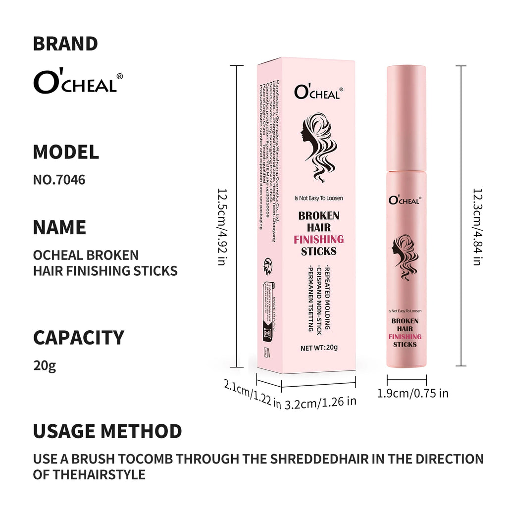 OCHEAL Broken Hair Artifact Finishing Hair Wax Stick Anti-fried Clean Hair Spray Fix Stick Wax Anti-frizz Cream Stick Portable Oasis Select