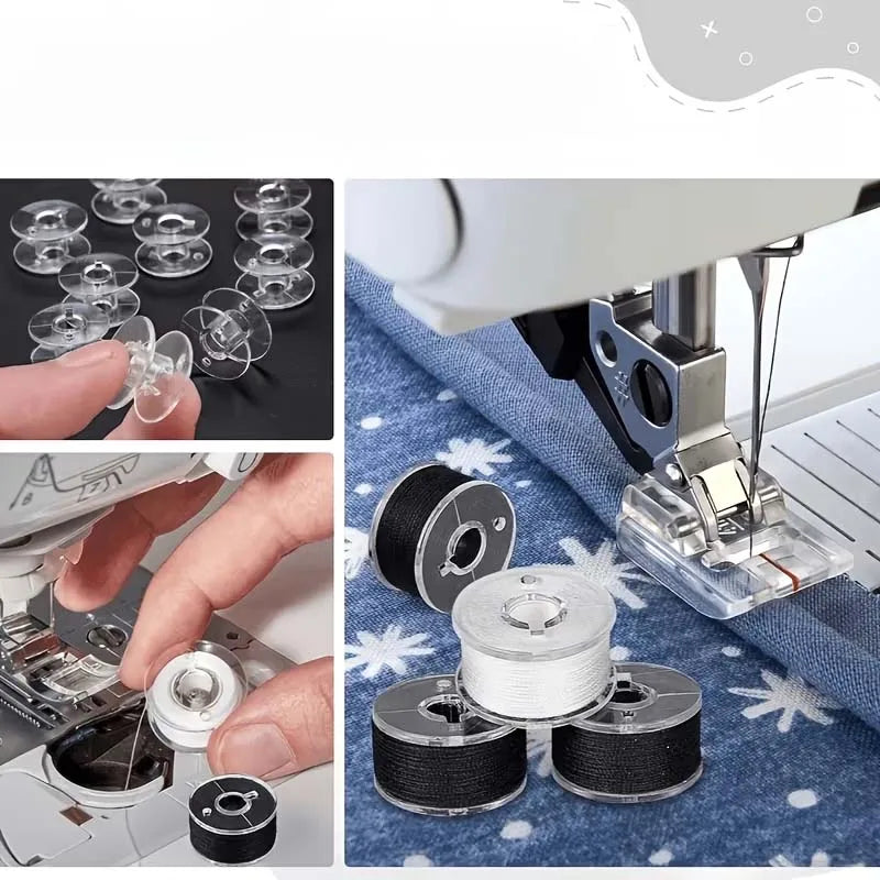 25-Pack Prewound Bobbins for Brother – Class 15 SA156 90WT