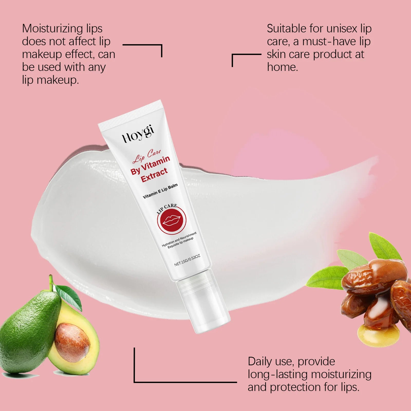 15g Moisturizing Lip Balm Reduce Dryness Nourishing Skin Fade Fine Lines Enhance Smoothness Restoring Gloss Softening Remove Dead Skin Lip Balm Oasis Select