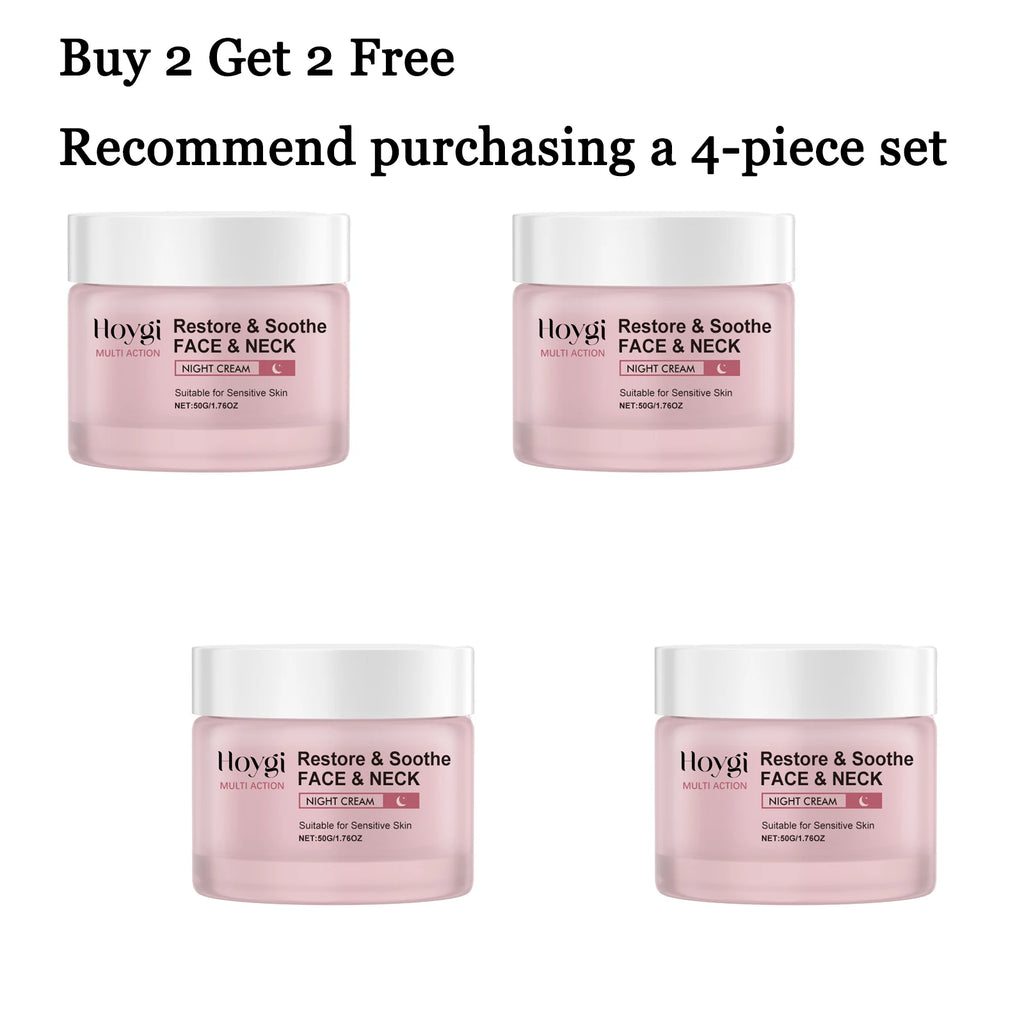 50G Face & Neck Cream Deep Nourishing Enhance Smoothness Firming Improve Skin Elasticity Hydrating Glowing Neck Care Lotion Oasis Select 4 pcs United States