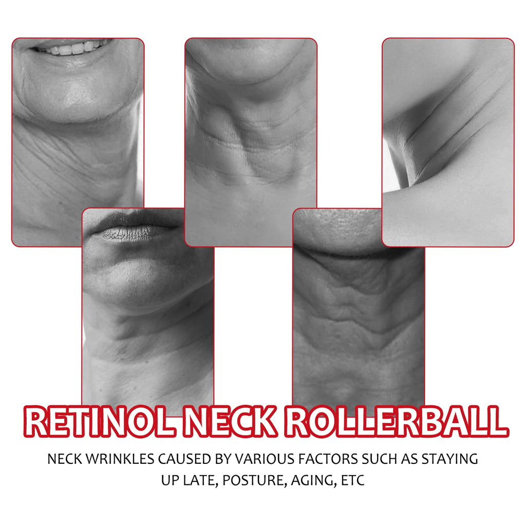 10ML Retinol Neck Serum Roller Daily Moisturizing Enhance Firmness Glowing Fade Fine Lines Smoothing Non-greasy Lifting Glowing Neck Care Serum Oasis Select