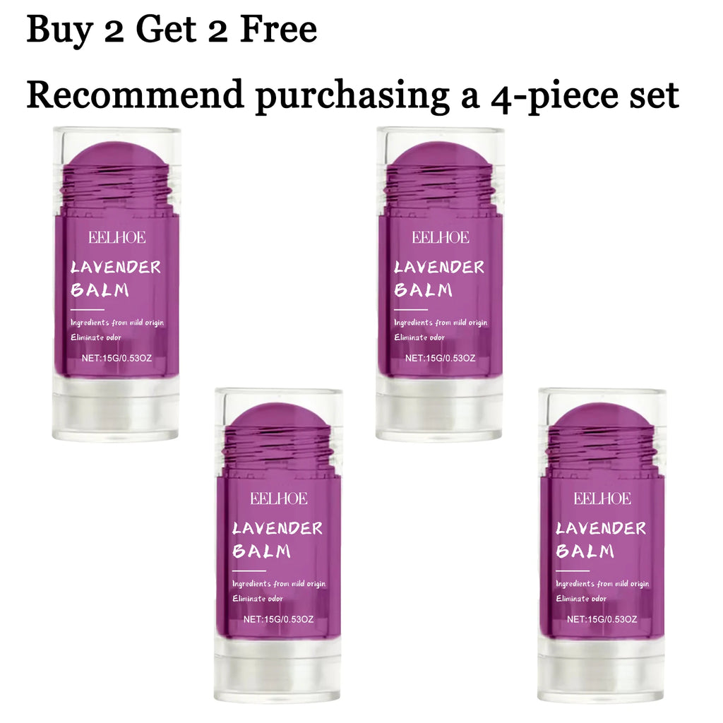15G Lavender Body Balm Portable Moisturizing Skin Lasting Fresh Floral Fragrance Eliminate Bad Odor Body Deodorant Cream Stick Oasis Select 4 pcs United States