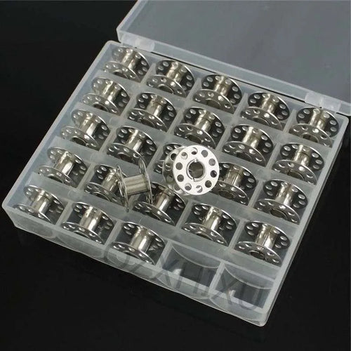 25-Pack Sewing Machine Bobbins with Storage Box Sewing Machine Bobbins Oasis Select 1box