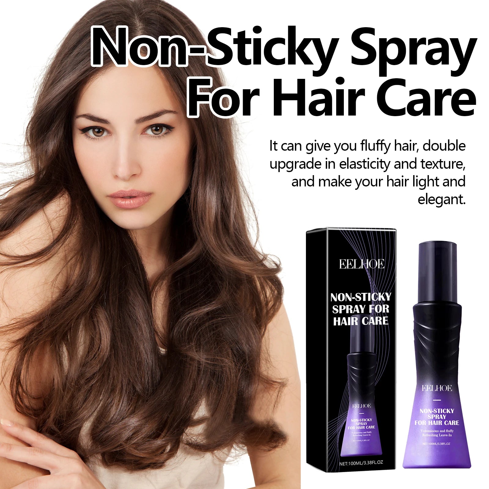 EELHOE Anti-Frizz Hair Spray – Silky, Fluffy & Shine Anti-Frizz Hair Spray Oasis Select