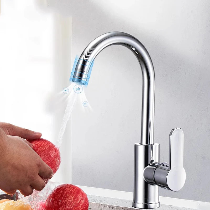 Single Handle Kitchen Faucet – Hot & Cold Stainless Steel
