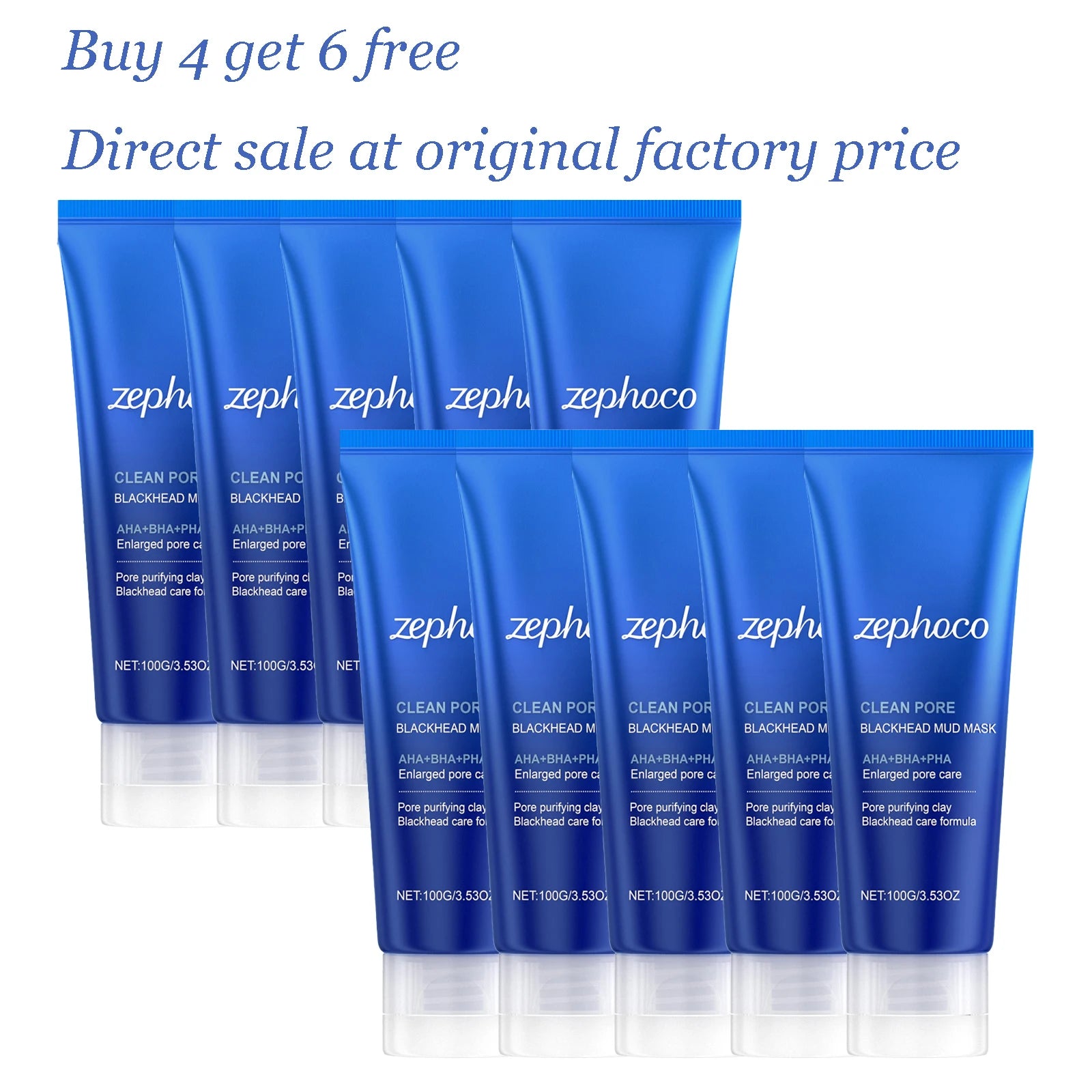 100g Face Blackhead Removal Clay Mask Gentle Cleaning Pores Oil Control Moisturizing Non-drying Refreshing Smooth Pore Purifying Oasis Select 10 pcs United States