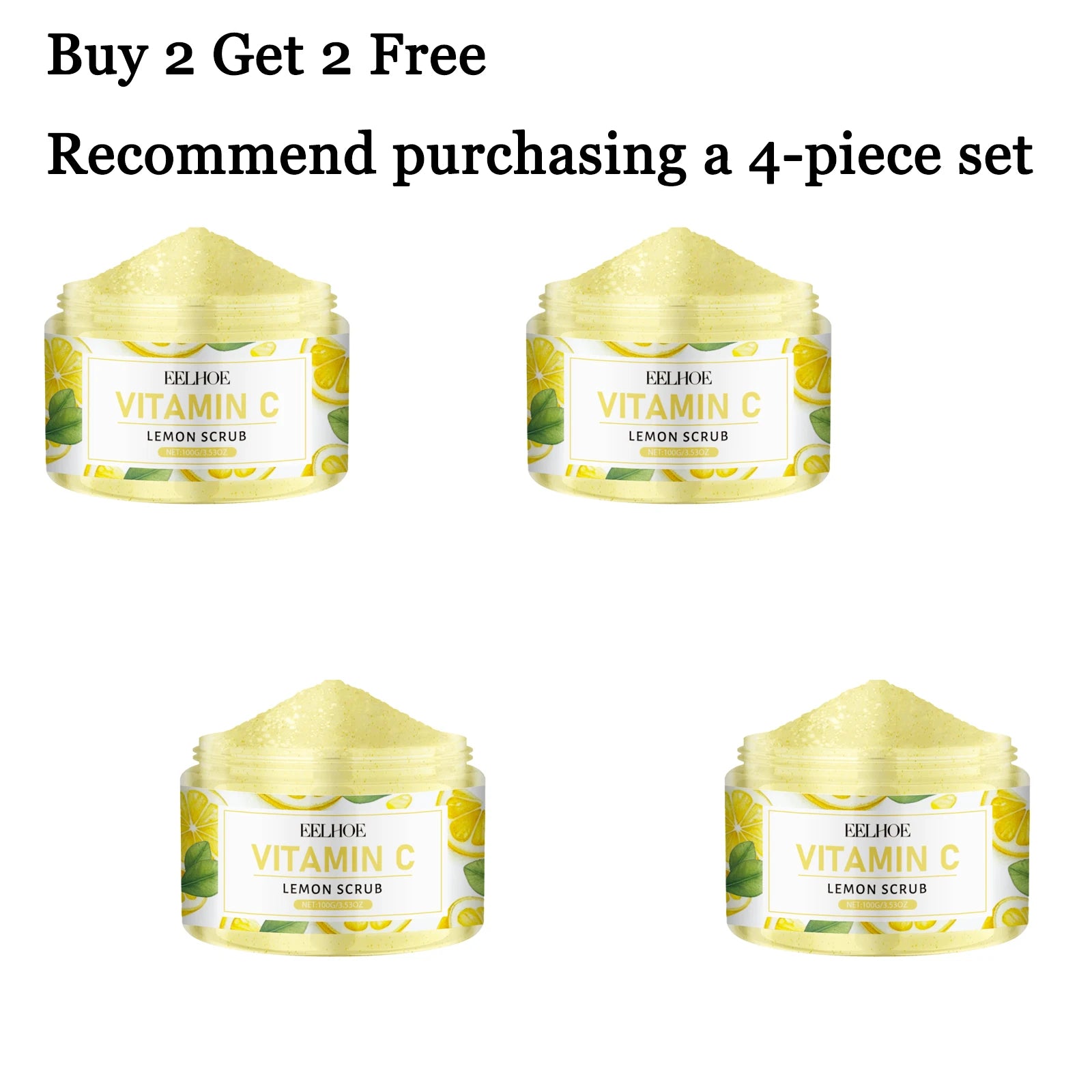 100G Vitamin C Body Scrub Gentle Cleaning Pore Improve Smoothness Nourishing Non-tight Glowing Softening Body Scrub Cream Oasis Select 4 pcs United States