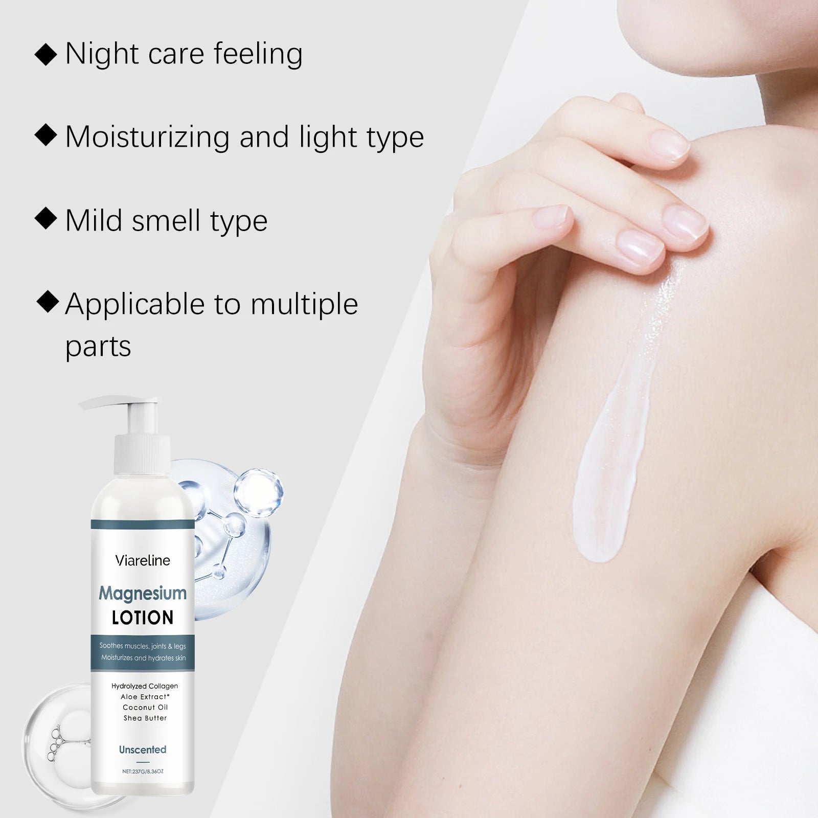 237G Magnesium Sleep Care Body Lotion Daily Moisturizing Soothing Muscle Reduce Dryness Nourishing Relaxing Mood Soft Body Cream Oasis Select
