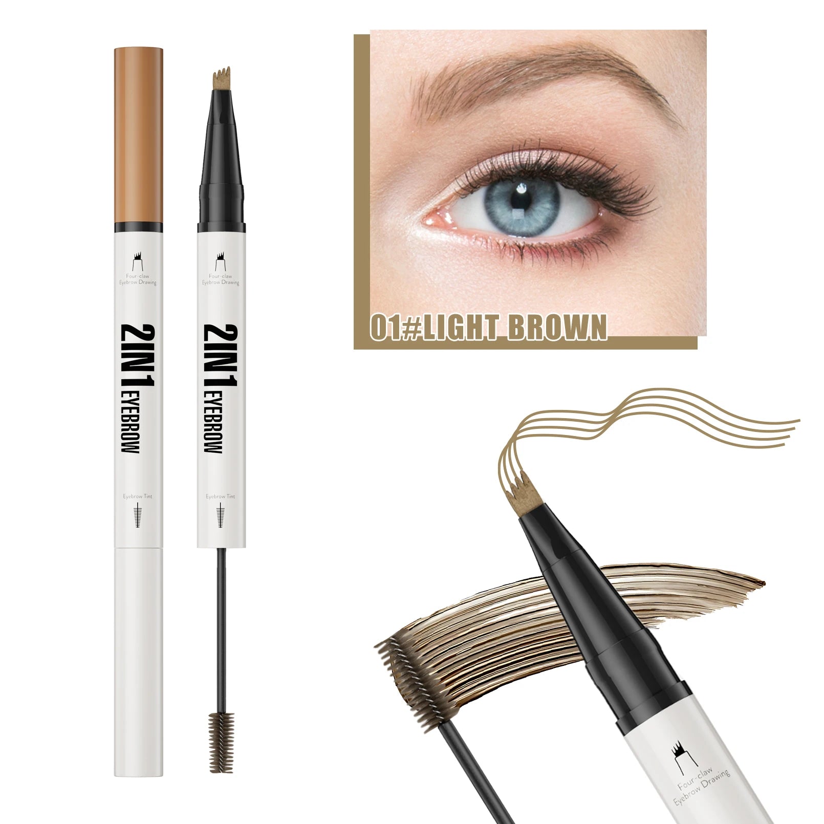 Hello Kiss 4D Microblading Eyebrow Pen – Waterproof Liquid Brow