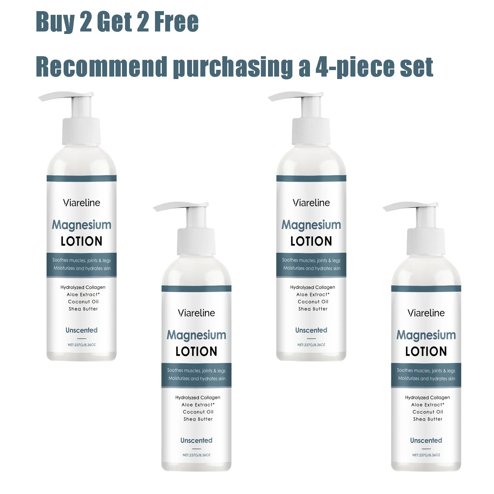 237G Magnesium Sleep Care Body Lotion Daily Moisturizing Soothing Muscle Reduce Dryness Nourishing Relaxing Mood Soft Body Cream Oasis Select 4 pcs United States