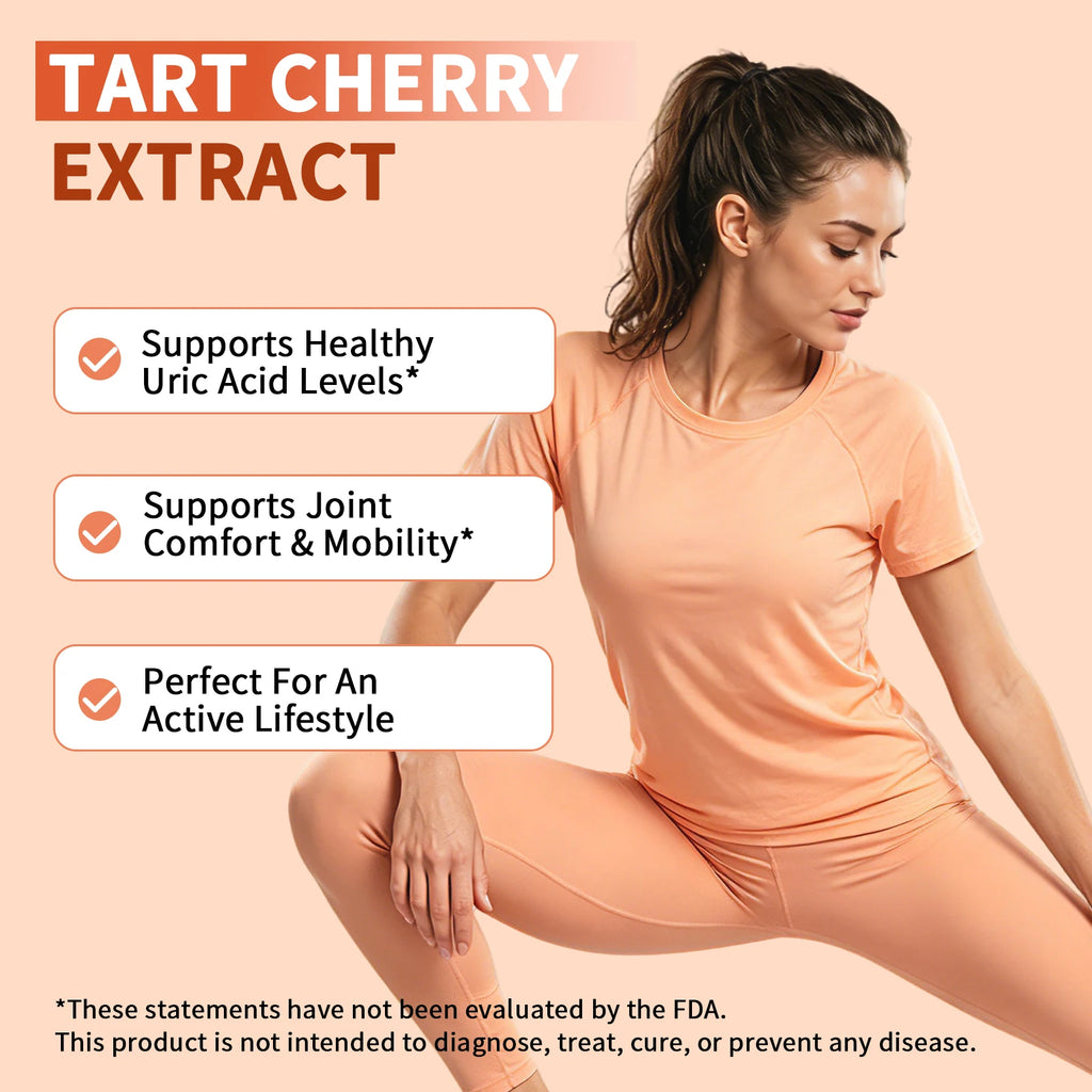 Beworths Tart Cherry Extract Pills Uric Acid Support Liver & Kidney Support Joint Healthy Support Natural Systemic Cleansing Oasis Select