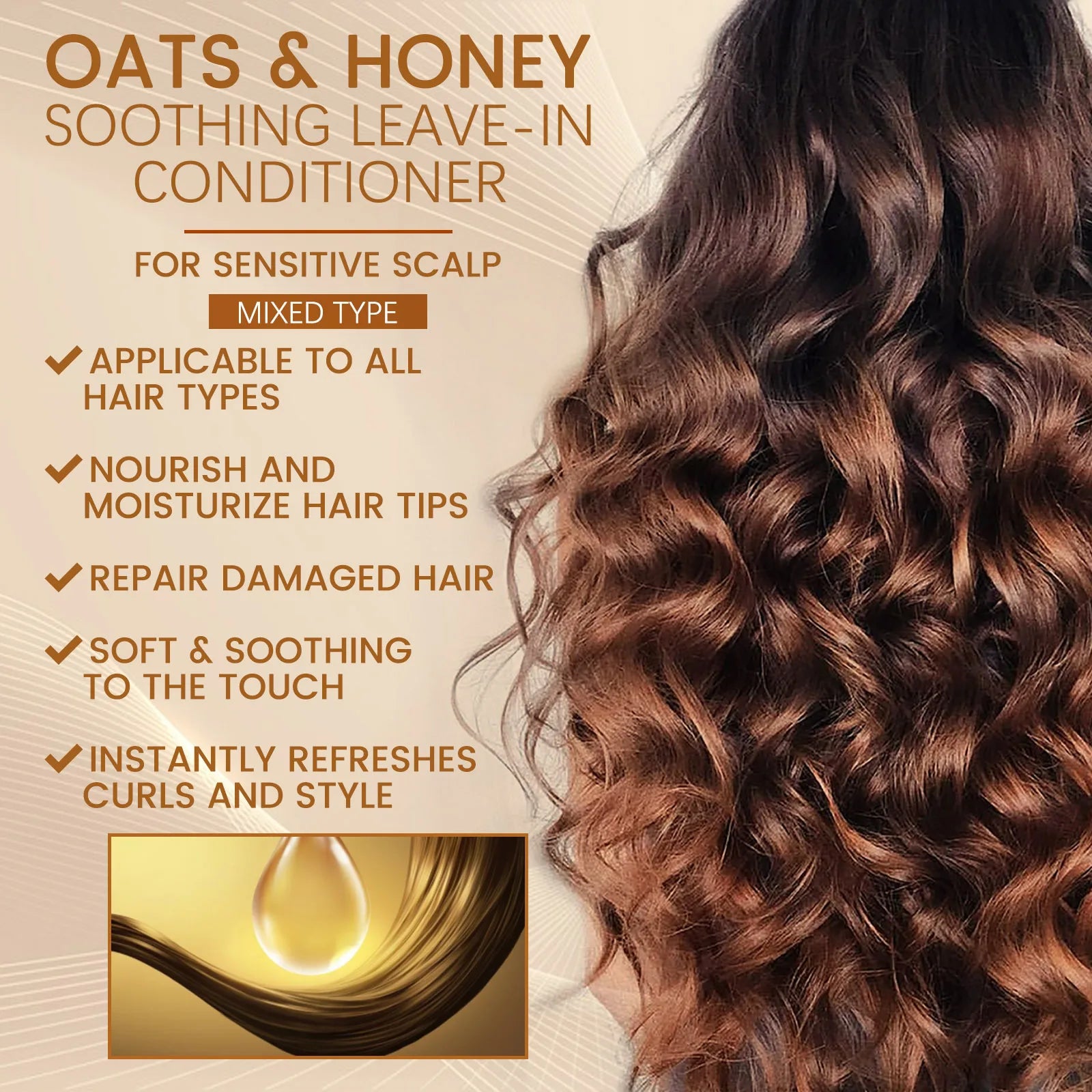 EELHOE Honey Leave-In Conditioner – Repair Damaged Hair 100ml Leave-In Conditioner Oasis Select