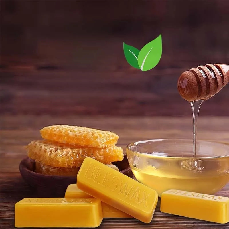 Yellow beeswax stick, natural beeswax block beeswax pure stick wax, used for candle making, furniture polishing, DIY crafts Oasis Select