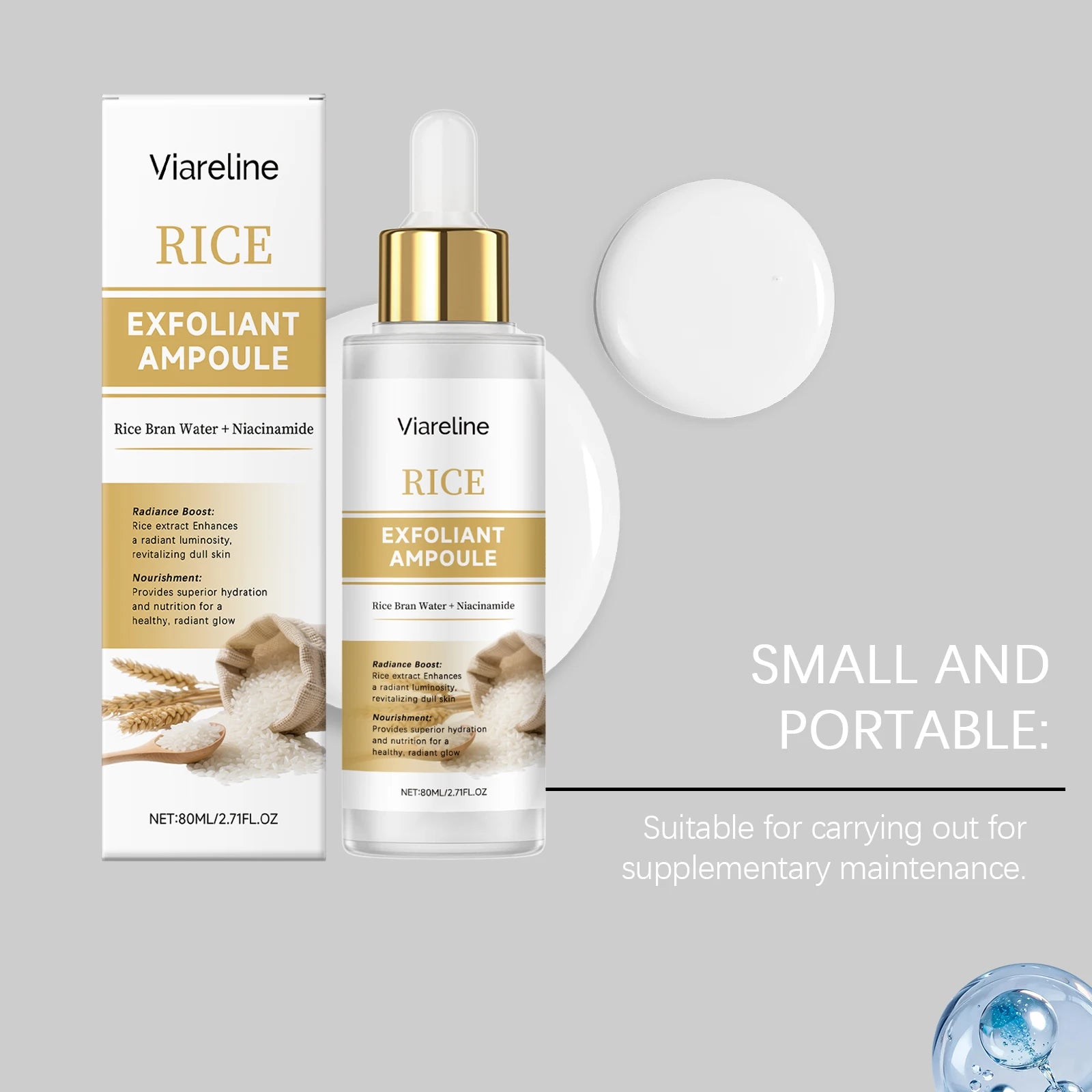 80ML Facial Exfoliating Serum Gentle Cleaning Face Refining Pore Revitalizing Dullness Glowing Smoothing Soften Facial Essence Oasis Select