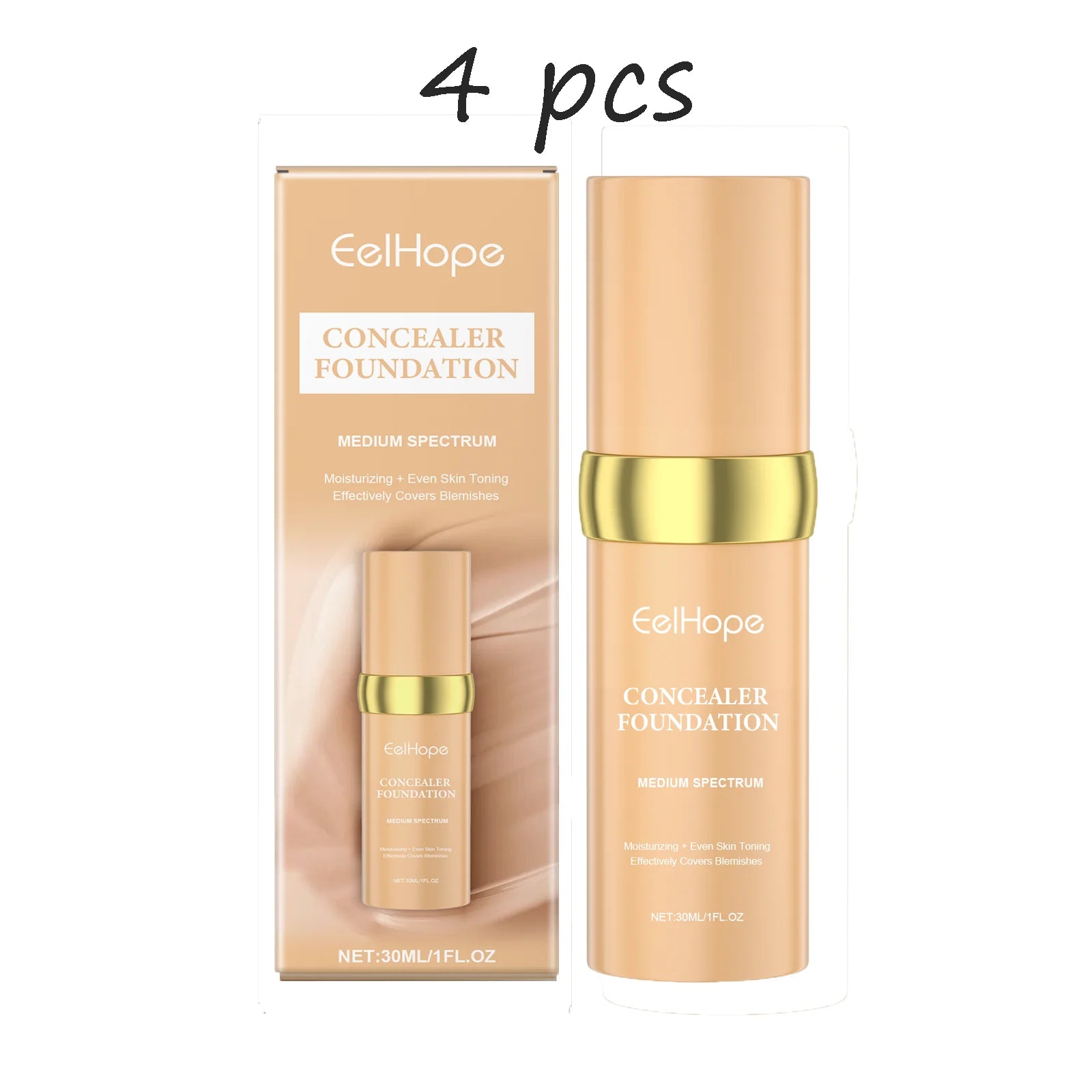 Eelhope Face Concealer Foundation Moisturizing Light Texture Refreshing Sweatproof Smude-proof Smoothing Face Foundation Oasis Select buy 2 free 2 United States
