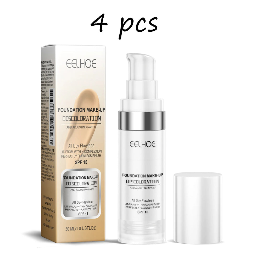EELHOE Color Changing Makeup Foundation Lasting Moisturizing Non-greasy Matte Concealer Sweatproof Natural Brightening Makeup Oasis Select buy 2 free 2 United States