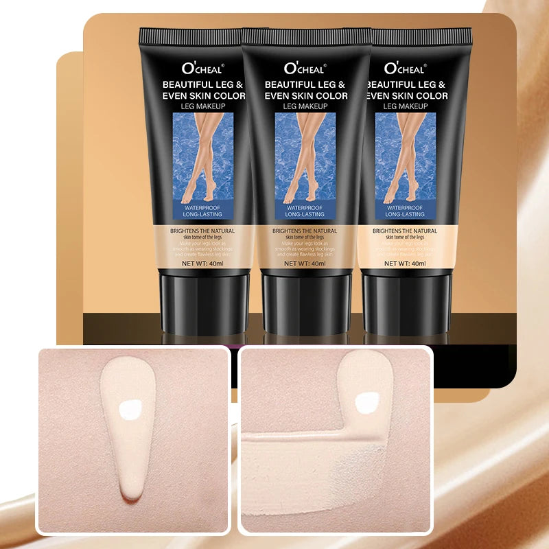 OCHEAL Beauty Leg Cream Moisturizing Liquid Foundation With Squalane Shine Nourishing Body Massage Leg Makeup Care Cream Women Oasis Select