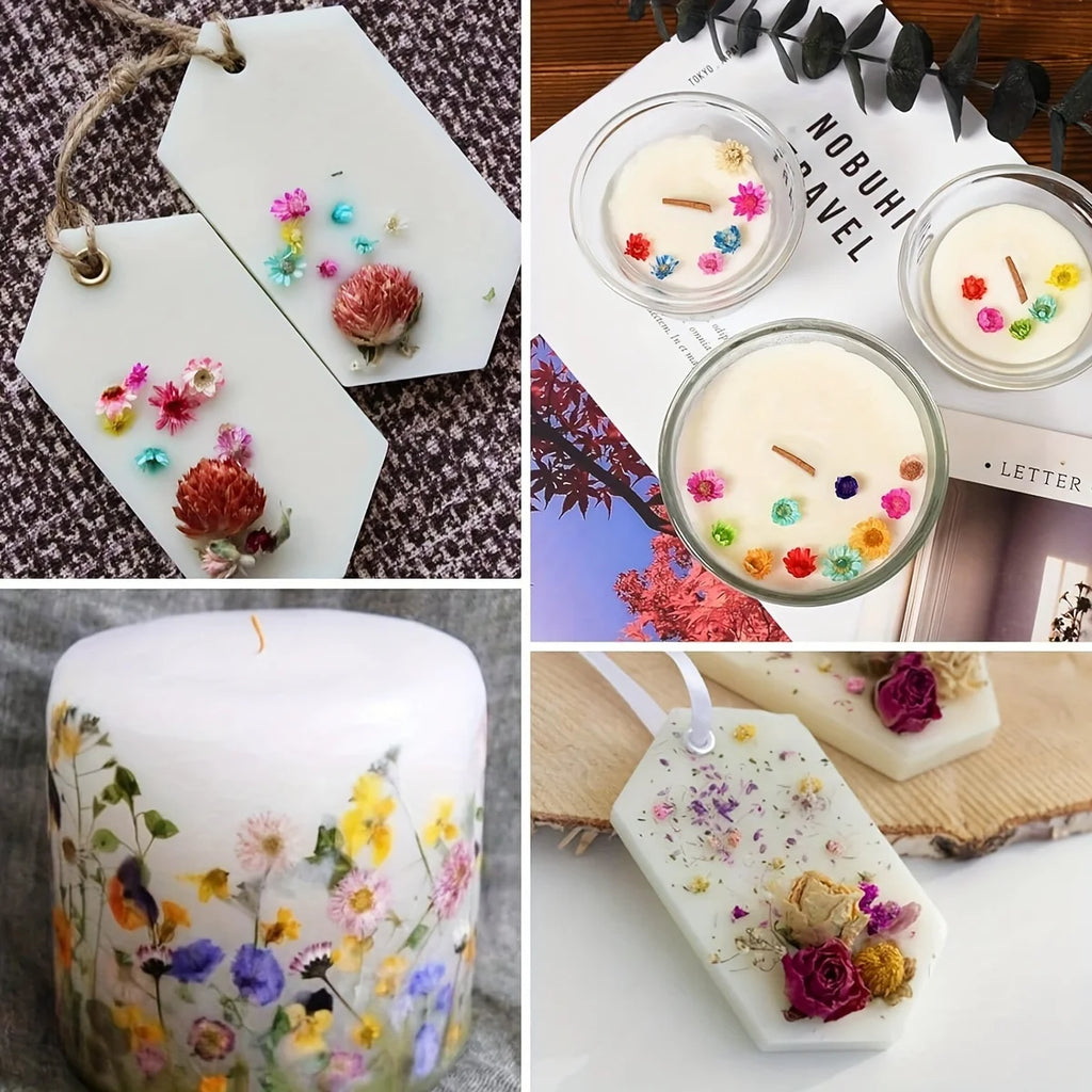 1 BOX Tiny Mini Dried Flowers Colorful Small Dried Gypsophila Flowers for Candle, Soap, Resin, Craft Makings Oasis Select