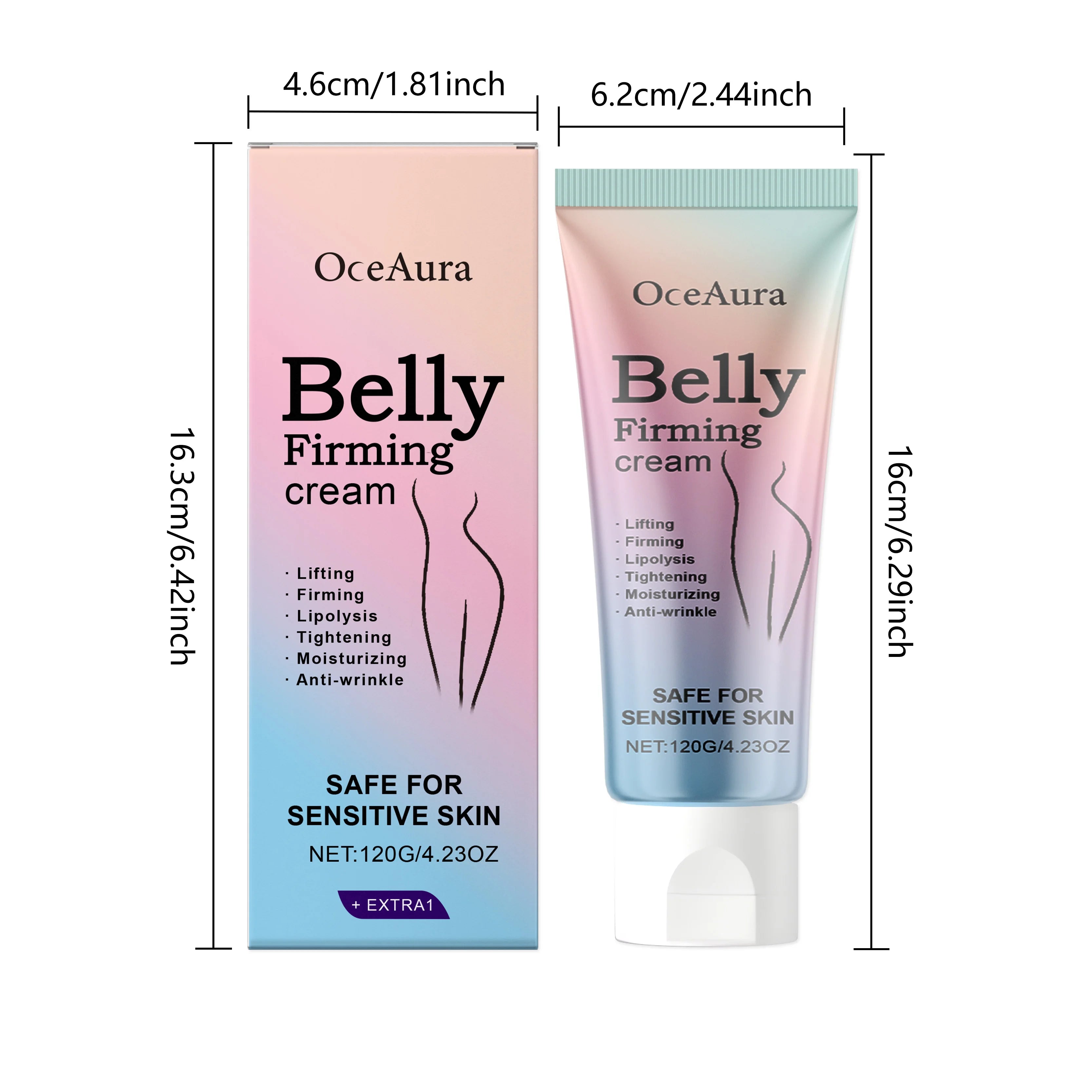 120g Belly Firming Cream Daily Moisturizing Enhance Skin Elasticity Nourishing Reduce Sagging Body Lotion for All Skin Types Oasis Select