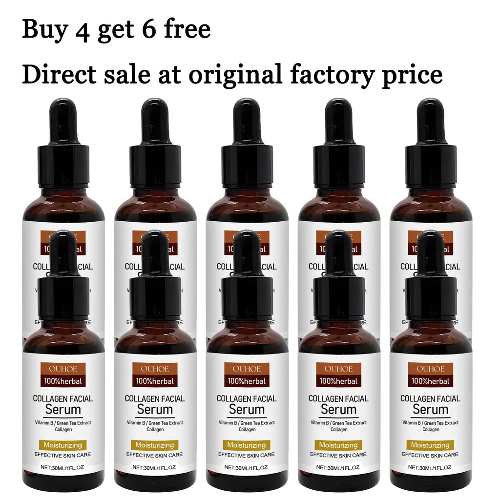 30ML Collagen Face Serum Daily Moisturizing Boosts Skin Elasticity Remove Wrinkles Smoothing Improve Texture Enhance Gloss Tightening Facial Serum Oasis Select 10 pcs United States