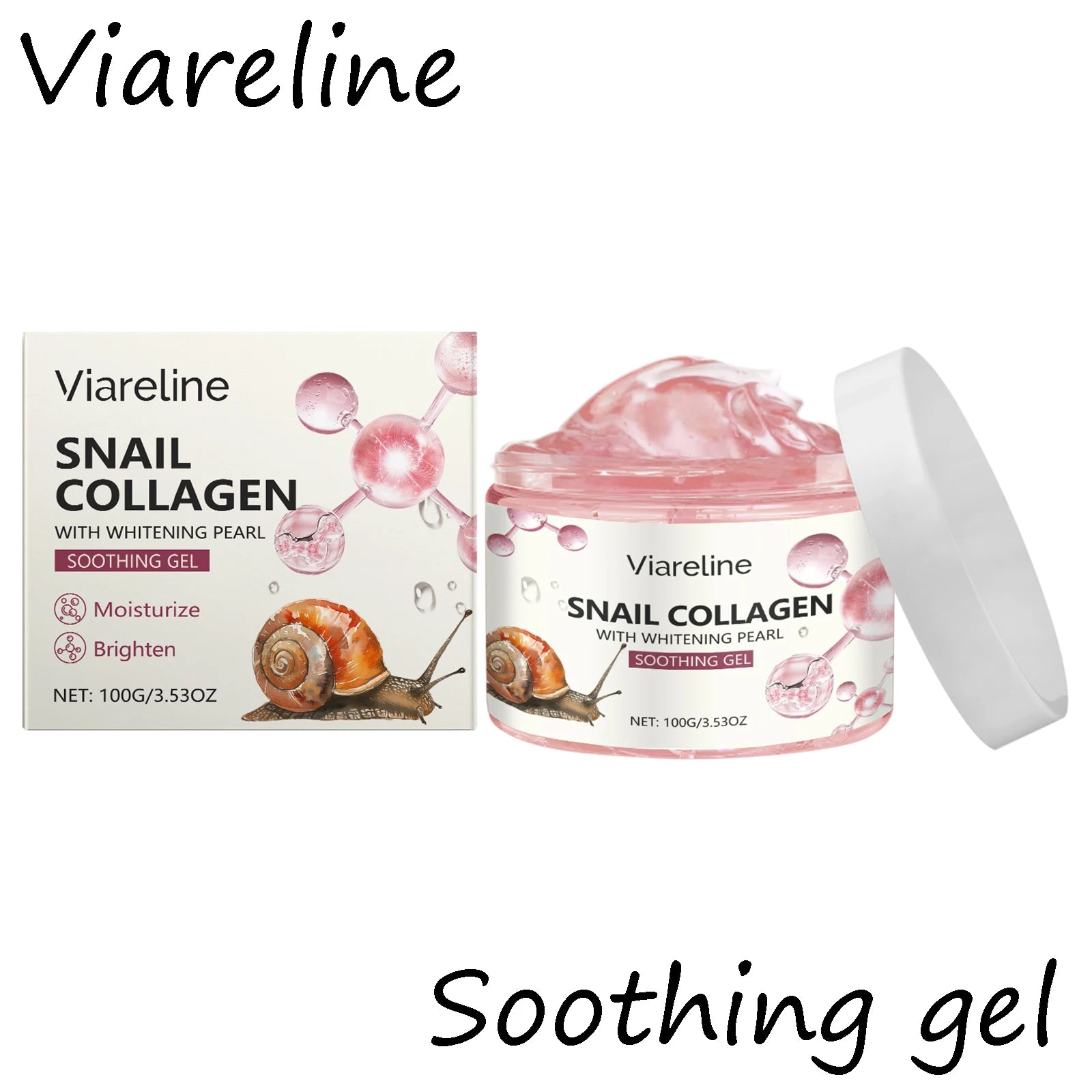 Viareline Moisturizing Face Gel Nourishing Skin Whitening Reduce Dryness Remove Wrinkle Smoothing Softening Face Soothing Gel Oasis Select