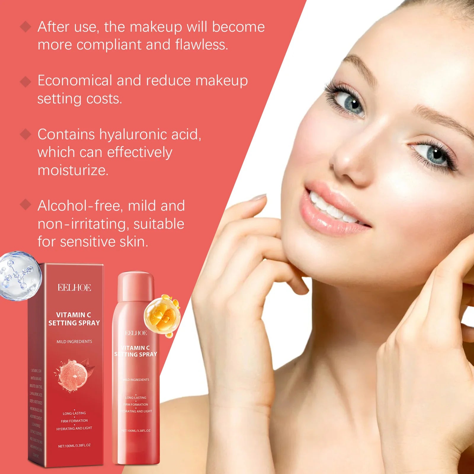 VC Hydrating Setting Spray Enhance Gloss Long Lasting Makeup Brightening Refreshing Non-sticky Soothing Makeup Setting Spray Oasis Select