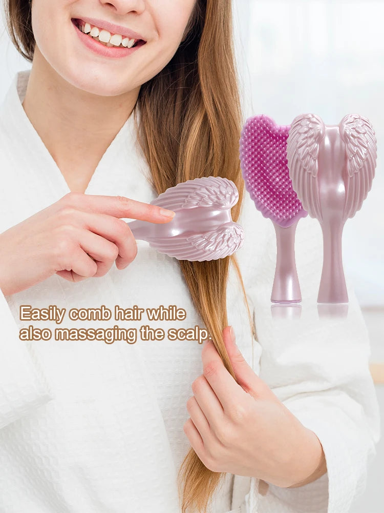 Professional Mini Angel Detangling Tangle Hairbrush Comb Anti-static Hair Brush Women Massage Combs For Salon Hairdressing Tools Oasis Select
