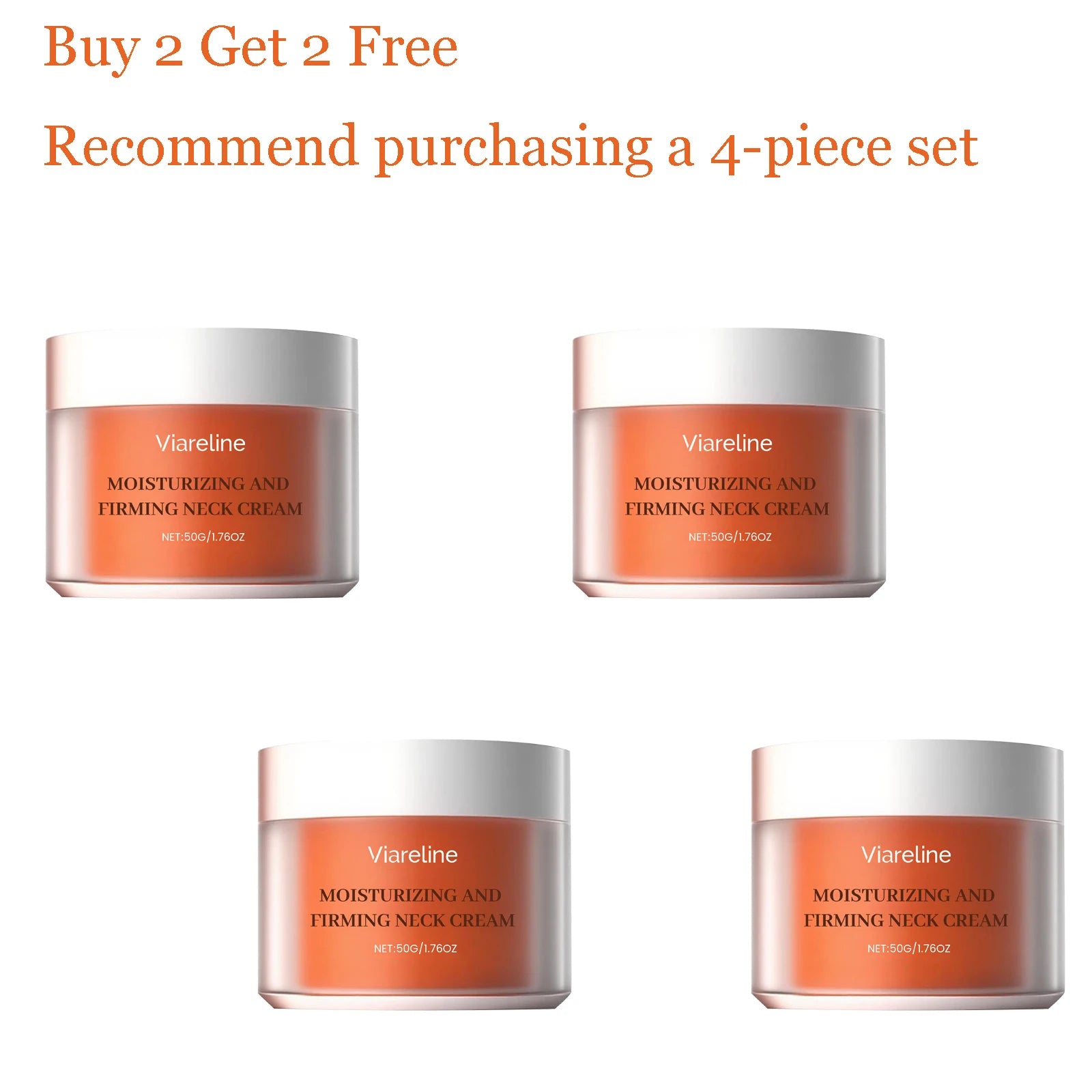 50G Moisturizing Neck Skin Cream Daily Nourishing Reduce Sagging Massage Enhance Skin Elasticity Firming Soften Neck Care Lotion Oasis Select 4 pcs United States