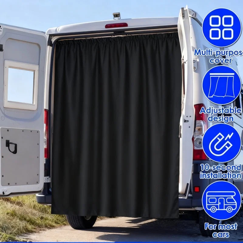 Camper Van Rear Door Curtain Shade – Waterproof RV Sunshade