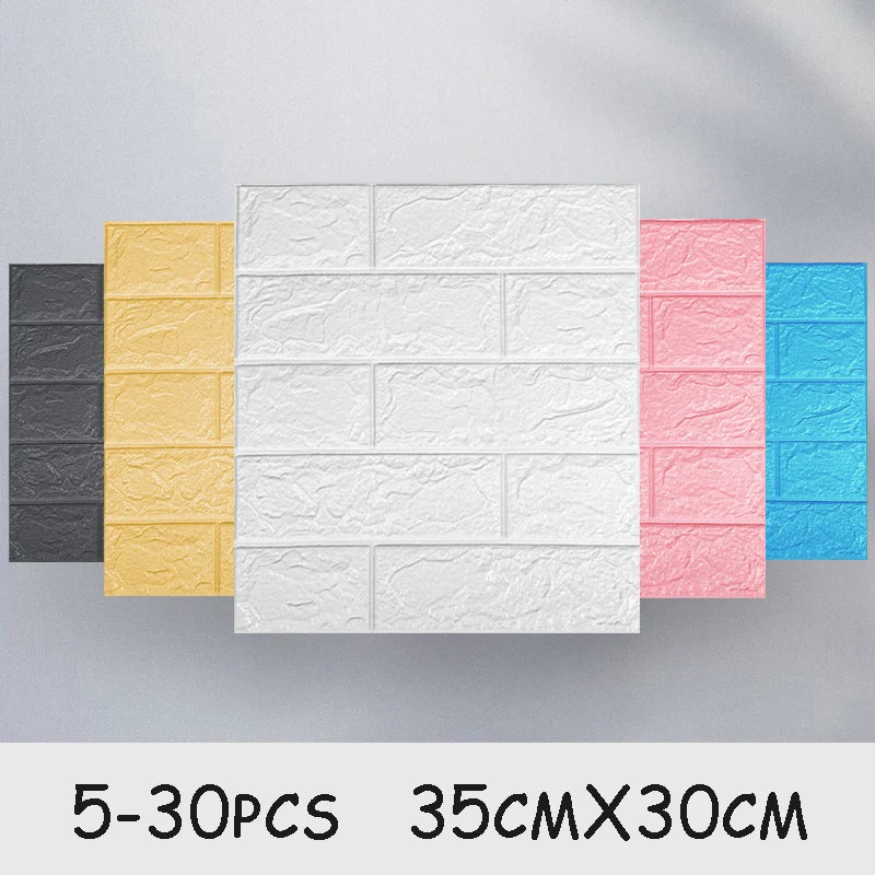 1-30Pcs 35x30cm Wall Panels Stickers Wallpaper Background Decoration Bedroom for Living Room DIY 3D Waterproof Kitchen Home Oasis Select