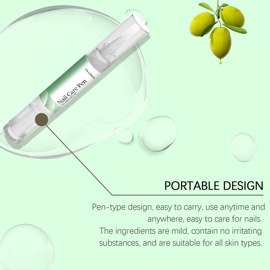 Natural Nail Care Pen Prevent Cracked Moisturizing Deeply Nourishing Nail Relief Discomfort Strengthening Nail Structure Oil Pen Oasis Select
