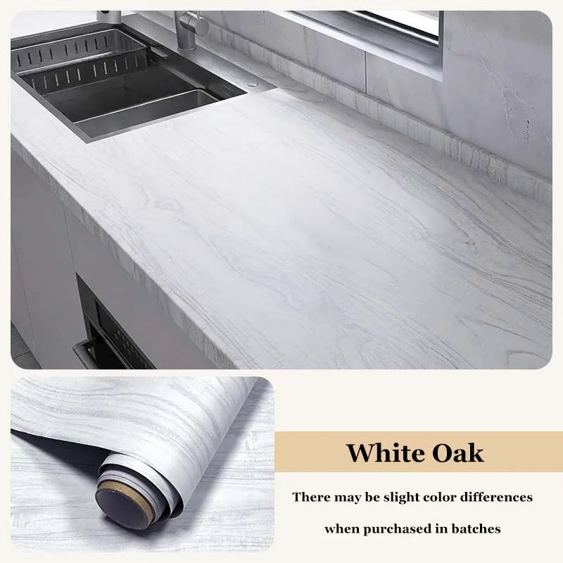 Wood Grain Peel & Stick Wall Film – Waterproof Cabinet Sticker